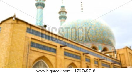 In Iran  And Old Antique Mosque    Minaret