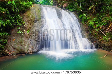 waterfall of island of Siquijor. Philippines