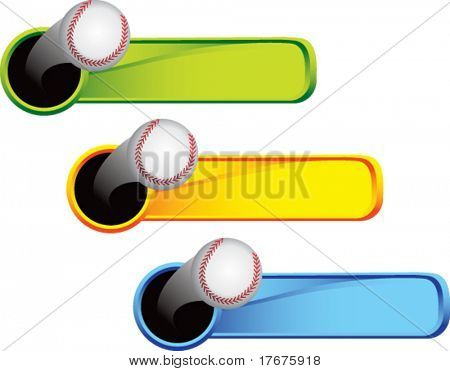 Multi Barva vyvolána baseball web banner
