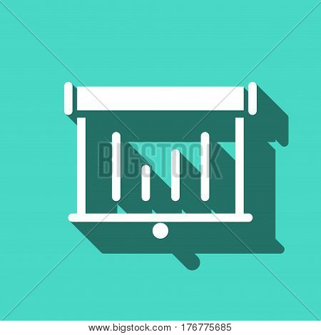 lectern with microphone icon stock vector illustration flat design