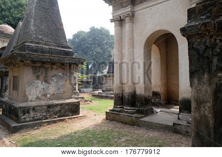 KOLKATA, INDIA - FEBRUARY 08: Kolkata Park Street Cemetery, inaugurated 1767, on February 08, 2016 in Kolkata, India.