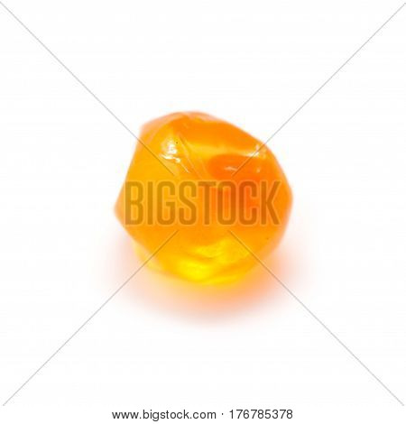 red caviar on a white background . Tasty food