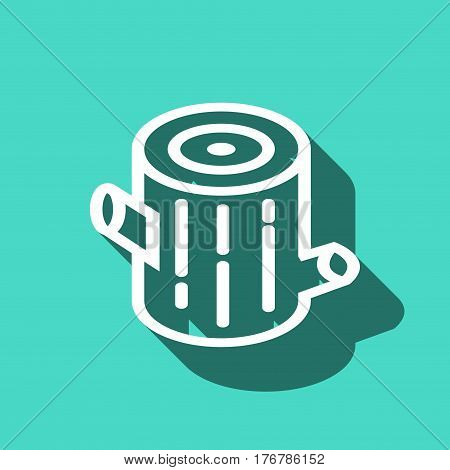 stump icon stock vector illustration flat design