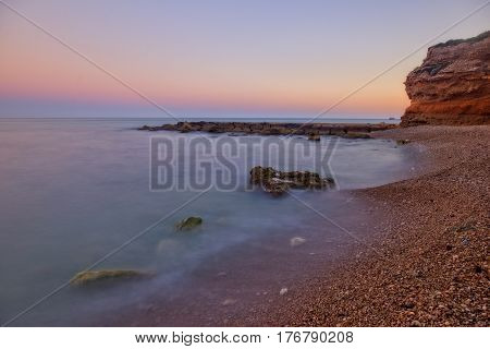 The Mediterranean sea on the coast of Vinaros Castellón