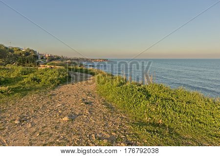 The Mediterranean sea on the coast of Vinaros Castellón