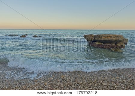 The Mediterranean sea on the coast of Vinaros Castellón