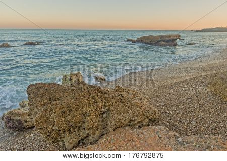 The Mediterranean sea on the coast of Vinaros Castellón