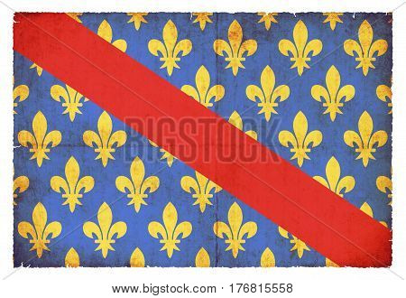 Grunge Flag Of Allier (france)