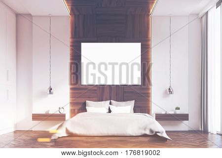 Bedroom With Picture, Wood, Front, Toned