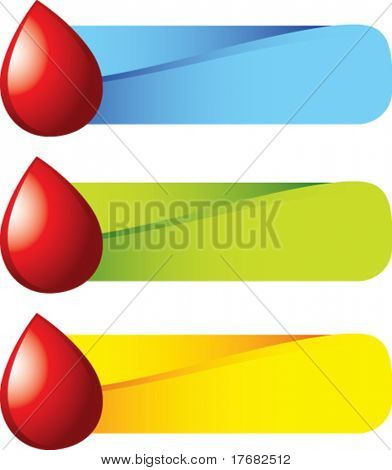 หยดเลือดบนแท็บสี