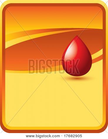 เลือดหยดบนพื้นหลังสีส้ม