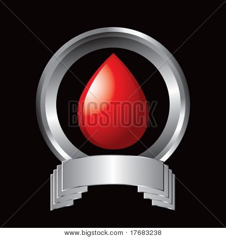 หยดเลือดบนจอแสดงผลเงิน