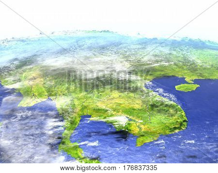 Indochina On Realistic Model Of Earth