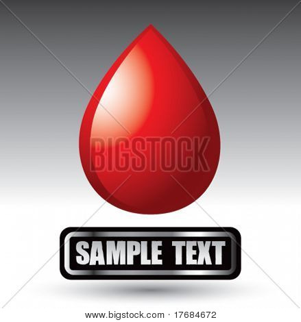 หยดเลือดบนติดป้าย