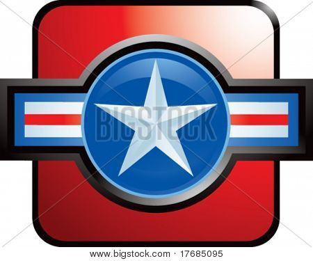 Air force ikona przycisk czerwony web