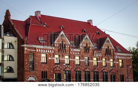 Old Buildings At Downtown In Vyborg, Russia