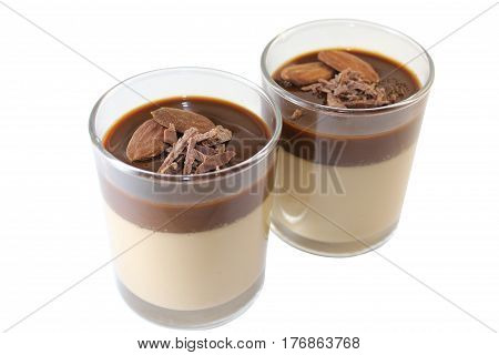 Panna cotta (cooked cream) is an Italian dessert of sweetened cream thickened with gelatin and molded. The cream may be aromatized with rum coffee vanilla or other flavorings.