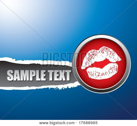 Smoochy rty na roztrhané papírové pozadí