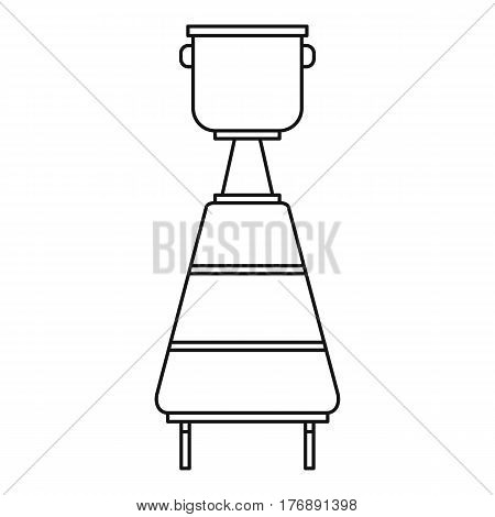 Tank for wine fermentation icon. Outline illustration of tank for wine fermentation vector icon for web