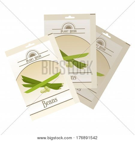Vectror image of the Beans seed pack