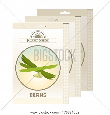 Vectror image of the Beans seed pack