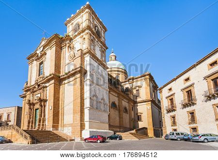 Duomo Cathedral In Piazza Armerina Town In Sicily