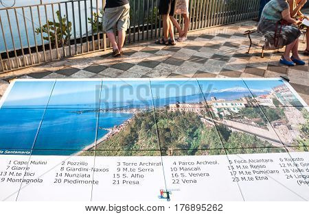 City Map On Viewpoint In Piazza Ix Aprile