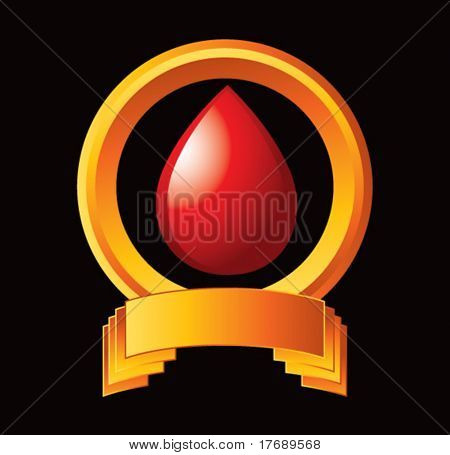 หยดเลือดบนจอแสดงผลสีส้ม