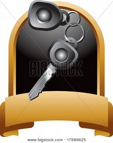 bilnøgler crest formet udstillet