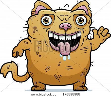 Ugly Cat Waving