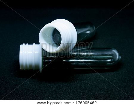 Pet Bottle Preform On White Background.