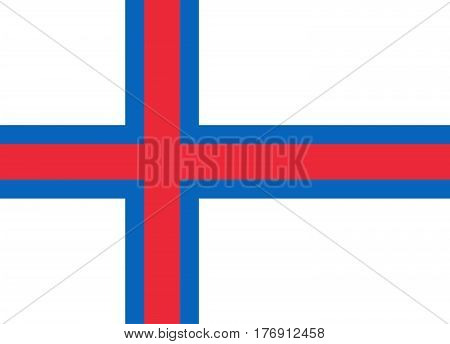 Official vector flag of Faroe Islands .