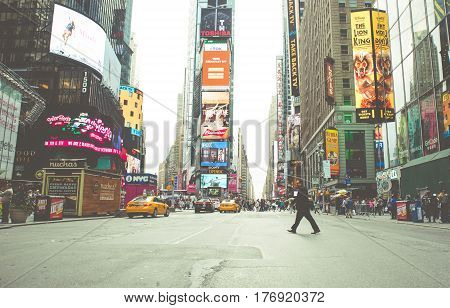 New york New yorkUsa. September 27th 2015. Traffic jam in New york. New York is a state in the United States and is the 27th-most extensive fourth-most populous and 7th-most densely populated U.S. state.