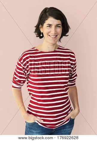 Woman standing and posing for photoshoot