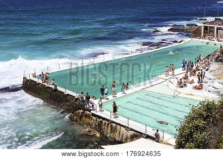 Bondi Baths At Sydney, Australia