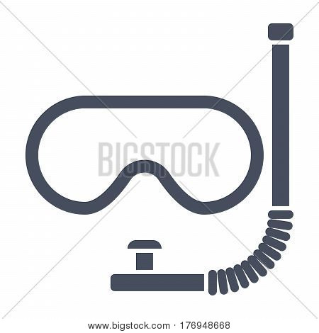 Dive mask, vector illustration in flat design