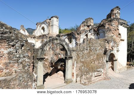 Ruins Of The Recoleccion Church At Antigua