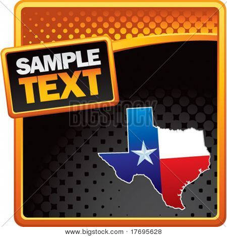 Estado de Lonestar en plantilla de grunge de elegante estilo moderno