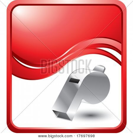 Schiedsrichter-Pfeife auf modernen Wave Hintergrund