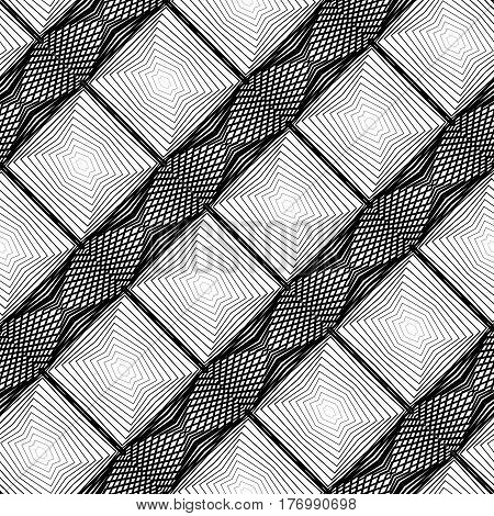 Design Seamless Monochrome Grid Pattern