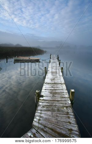 View On A Beautiful  Lake In Scandinavia In Denmark