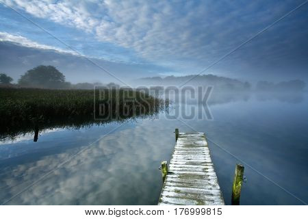 View On A Beautiful  Lake In Scandinavia In Denmark