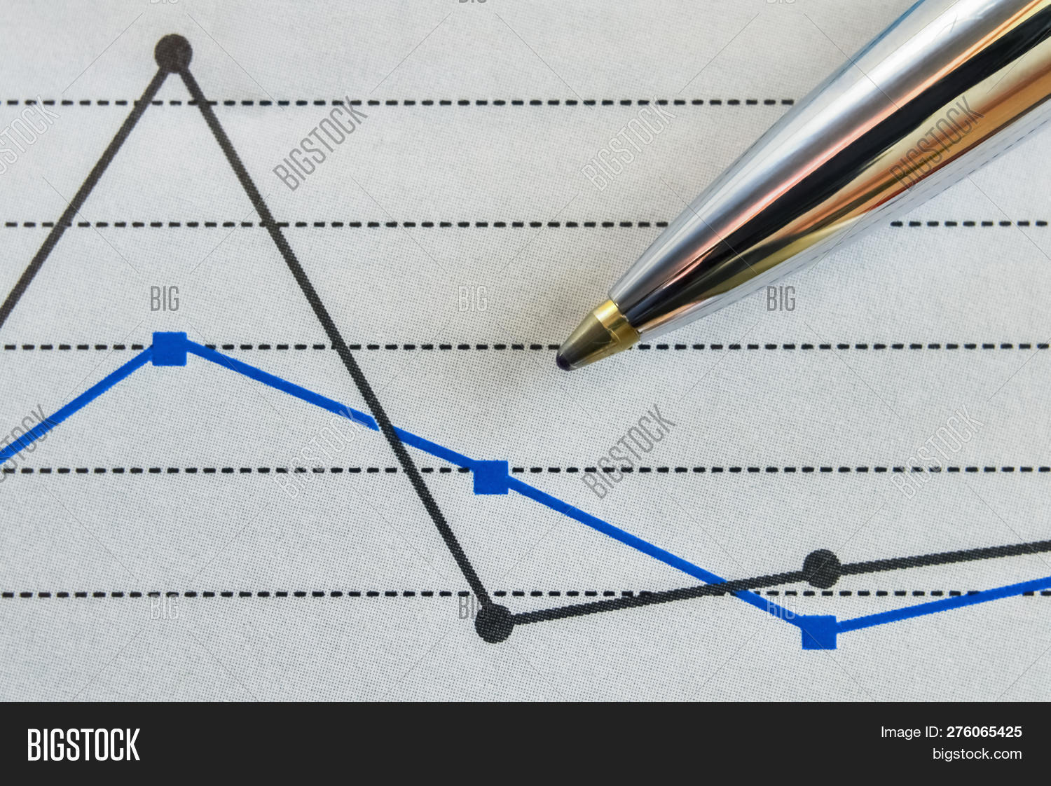 Pen Broken Line Graph Image & Photo (Free Trial) | Bigstock