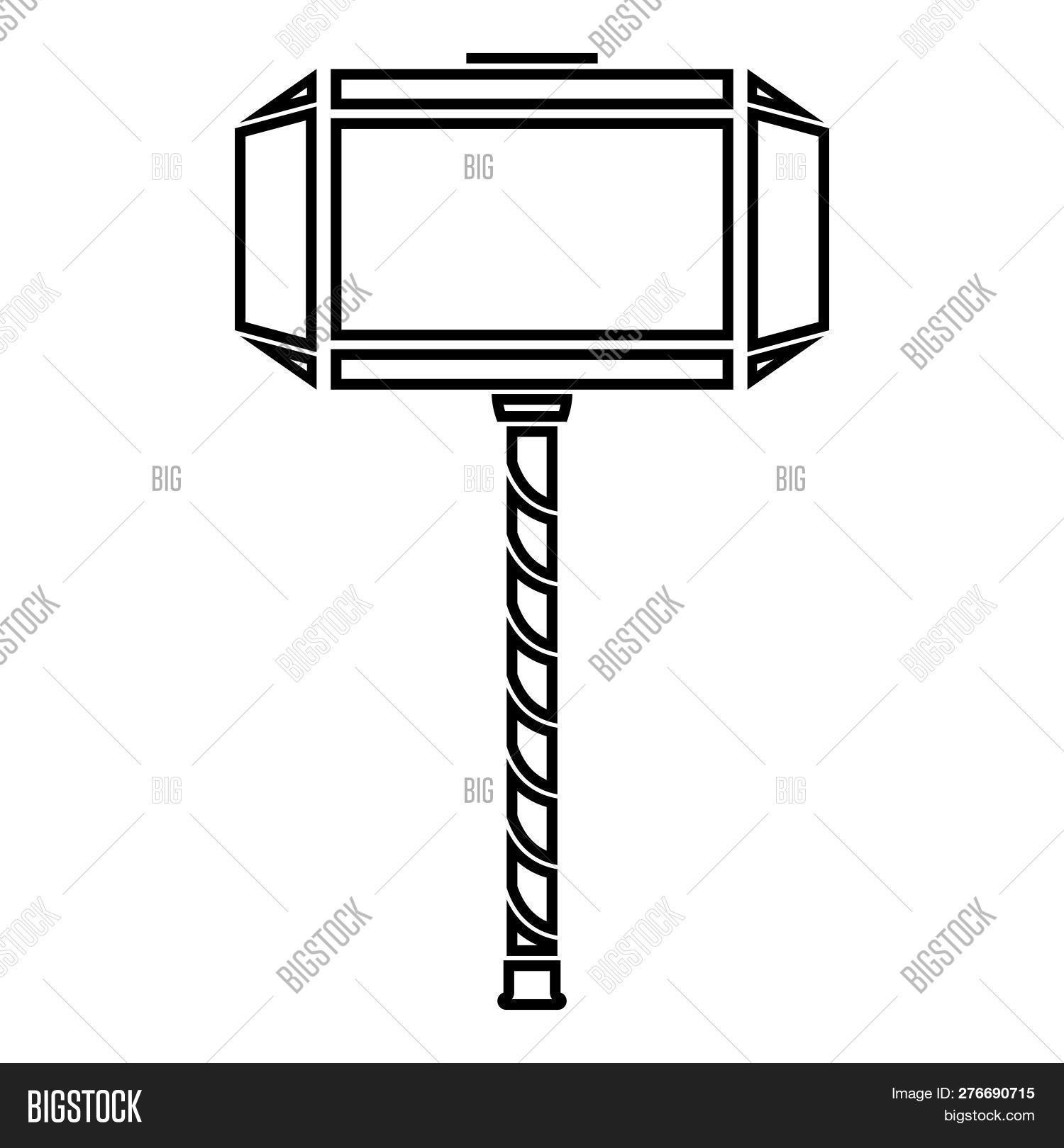 Thor's Hammer Mjolnir Vector & Photo (Free Trial) Bigstock