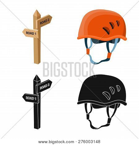 Vector Design Of Mountaineering And Peak Logo. Set Of Mountaineering And Camp Vector Icon For Stock.