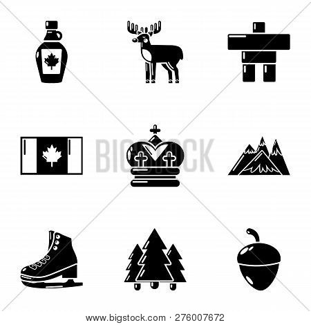 Canuck Icons Set. Simple Set Of 9 Canuck Icons For Web Isolated On White Background