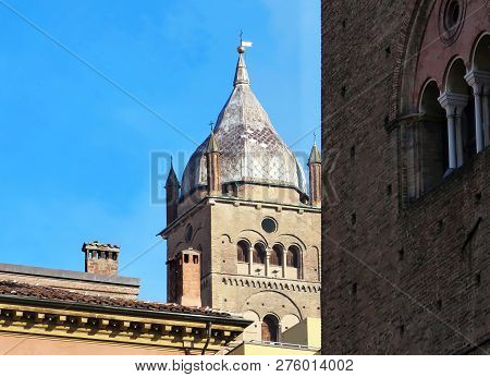 The Bell Tower Of The Cathedral Of San Pietro In Bologna City (1184-1426)