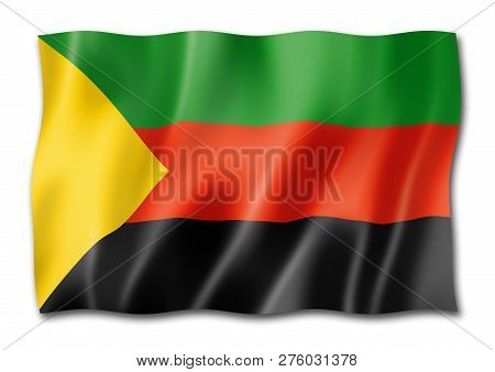 Azawad Mnla Flag, Three Dimensional Render, Isolated On White, 3d Illustration