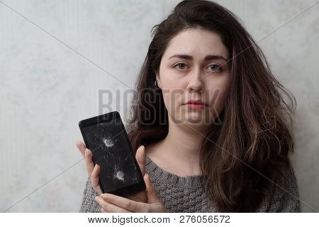 The Girl Puts A Pill On Her Tongue And Prepares To Drink Water.