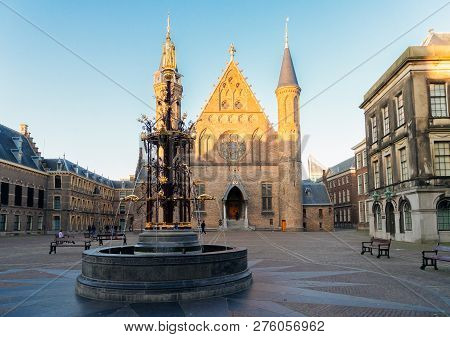 Riderzaal Of Binnenhof - Dutch Parliamentat Facade, The Hague, Holland
